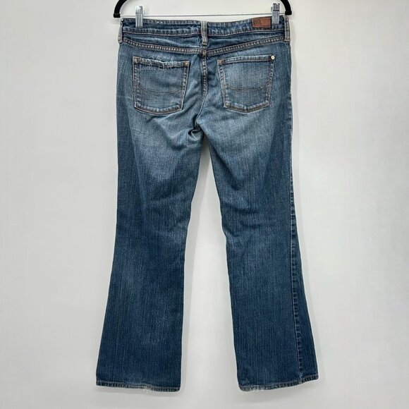Bullhead Huntington Vintage Low Slung Stone Washed Flare Jeans Size 7 Juniors - Picture 4 of 6